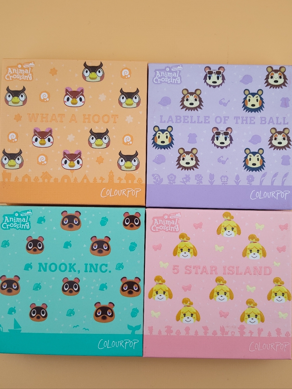 Animal Crossings eyeshadow palettes makeup cosmetics beauty